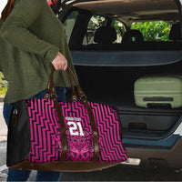 Custom Basketball New Zealand Travel Bag Pink Maori Ta Moko Indigenous LT9 - Polynesian Pride