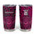Custom Basketball New Zealand Tumbler Cup Pink Maori Ta Moko Indigenous - Polynesian Pride