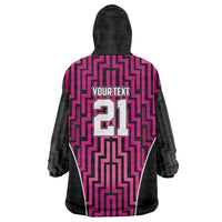 Custom Basketball New Zealand Wearable Blanket Hoodie Pink Maori Ta Moko Indigenous LT9 - Polynesian Pride