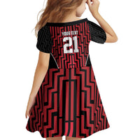 Custom Basketball New Zealand Family Matching Mermaid Dress and Hawaiian Shirt Red Maori Ta Moko Indigenous LT9 - Polynesian Pride
