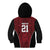 Custom Basketball New Zealand Kid Hoodie Red Maori Ta Moko Indigenous - Polynesian Pride