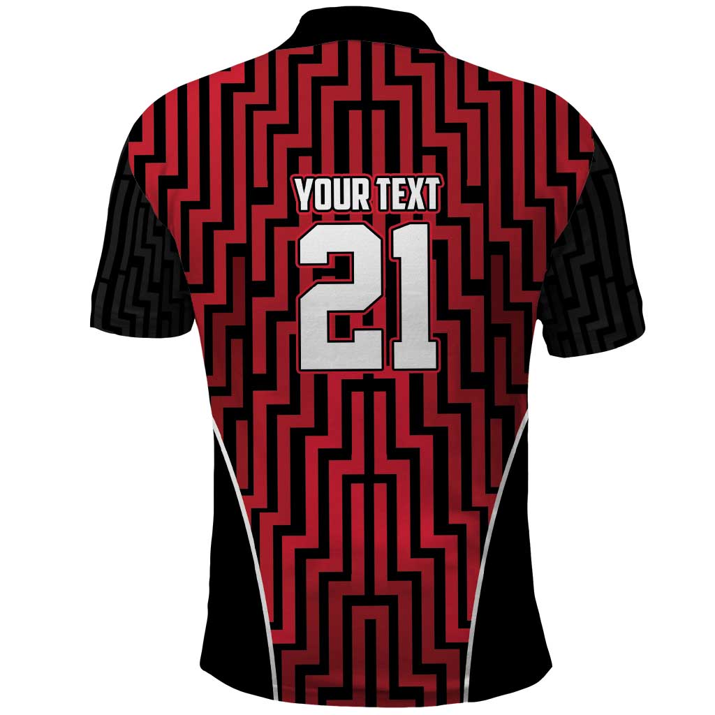 Custom Basketball New Zealand Polo Shirt Red Maori Ta Moko Indigenous LT9 - Polynesian Pride