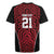 Custom Basketball New Zealand Rugby Jersey Red Maori Ta Moko Indigenous - Polynesian Pride