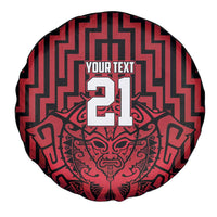 Custom Basketball New Zealand Spare Tire Cover Red Maori Ta Moko Indigenous LT9 - Polynesian Pride