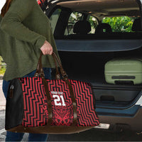 Custom Basketball New Zealand Travel Bag Red Maori Ta Moko Indigenous LT9 - Polynesian Pride
