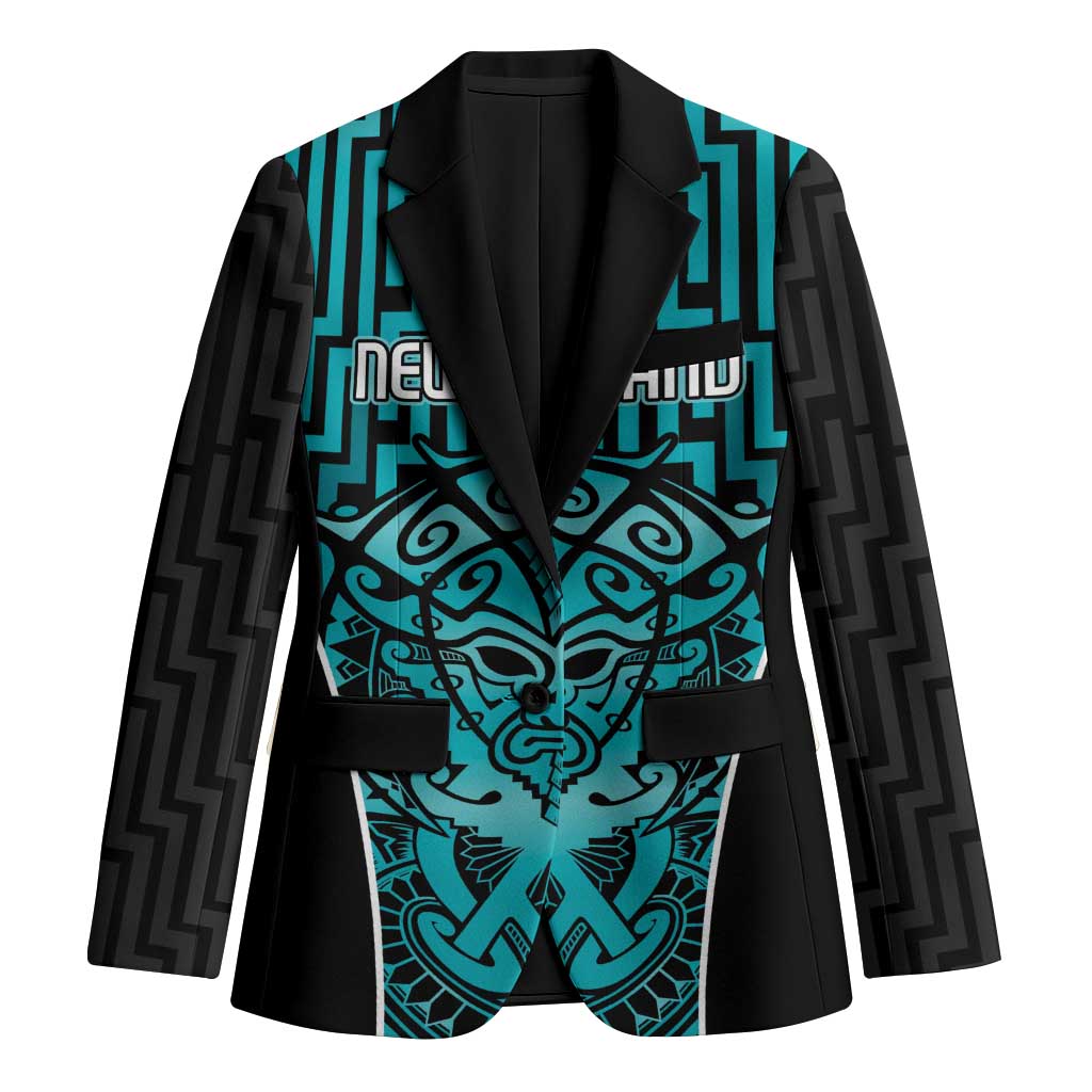 Custom Basketball New Zealand Blazer Teal Maori Ta Moko Indigenous LT9 Unisex Teal - Polynesian Pride