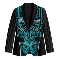 Custom Basketball New Zealand Blazer Teal Maori Ta Moko Indigenous LT9 Unisex Teal - Polynesian Pride