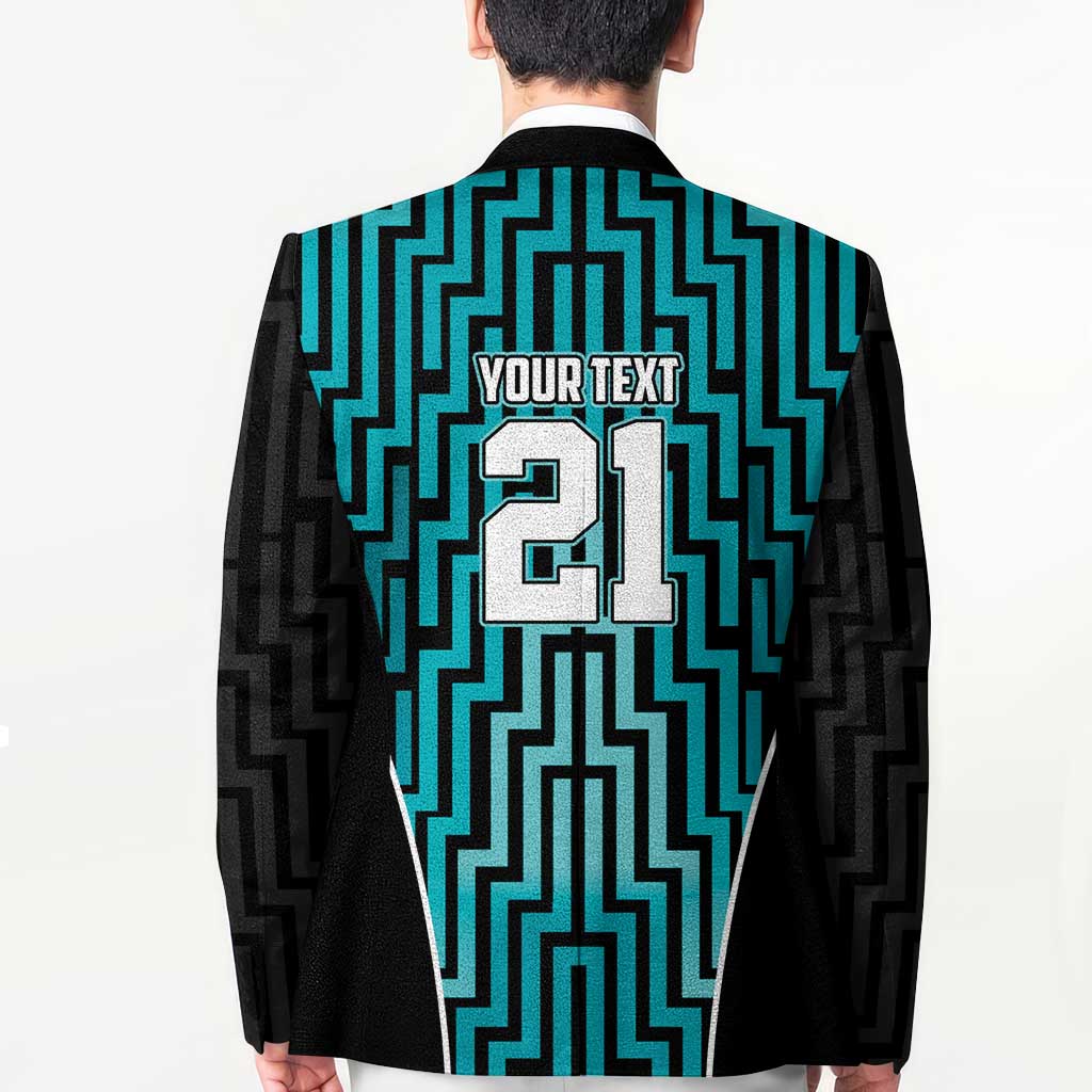 Custom Basketball New Zealand Blazer Teal Maori Ta Moko Indigenous LT9 - Polynesian Pride