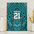 Custom Basketball New Zealand Canvas Wall Art Teal Maori Ta Moko Indigenous - Polynesian Pride