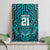 Custom Basketball New Zealand Canvas Wall Art Teal Maori Ta Moko Indigenous - Polynesian Pride