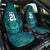 Custom Basketball New Zealand Car Seat Cover Teal Maori Ta Moko Indigenous - Polynesian Pride