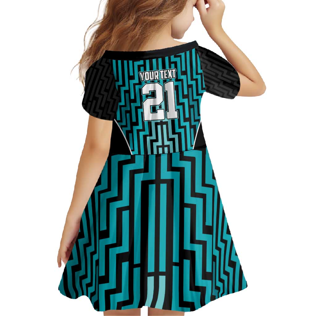 Custom Basketball New Zealand Family Matching Off Shoulder Maxi Dress and Hawaiian Shirt Teal Maori Ta Moko Indigenous LT9 - Polynesian Pride