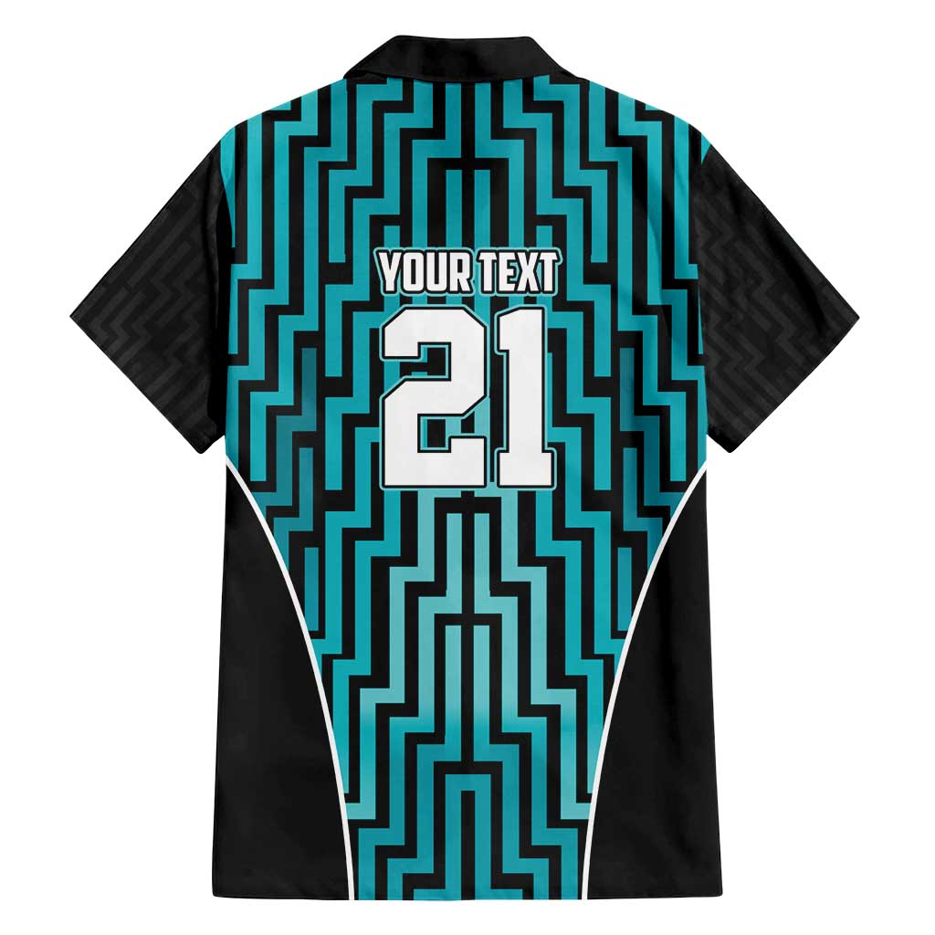 Custom Basketball New Zealand Family Matching Off Shoulder Short Dress and Hawaiian Shirt Teal Maori Ta Moko Indigenous LT9 - Polynesian Pride