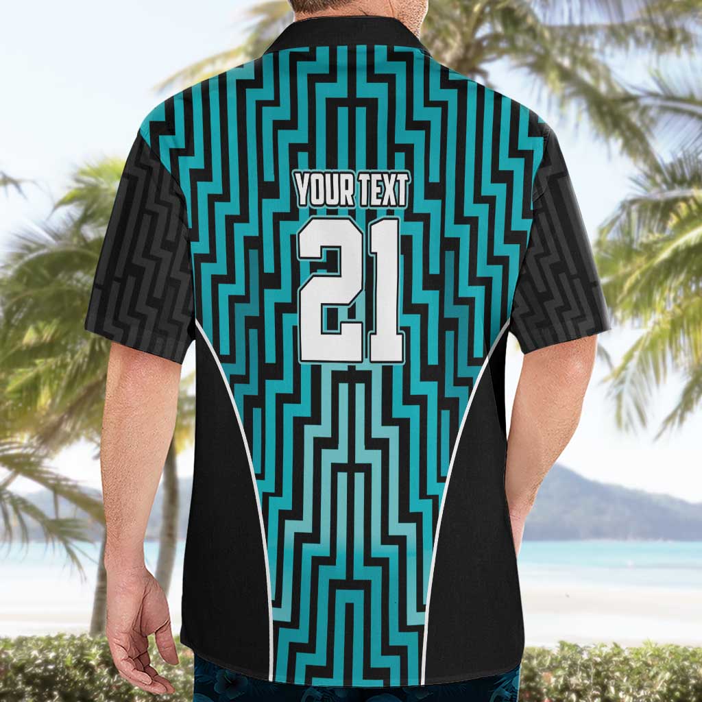 Custom Basketball New Zealand Hawaiian Shirt Teal Maori Ta Moko Indigenous LT9 - Polynesian Pride