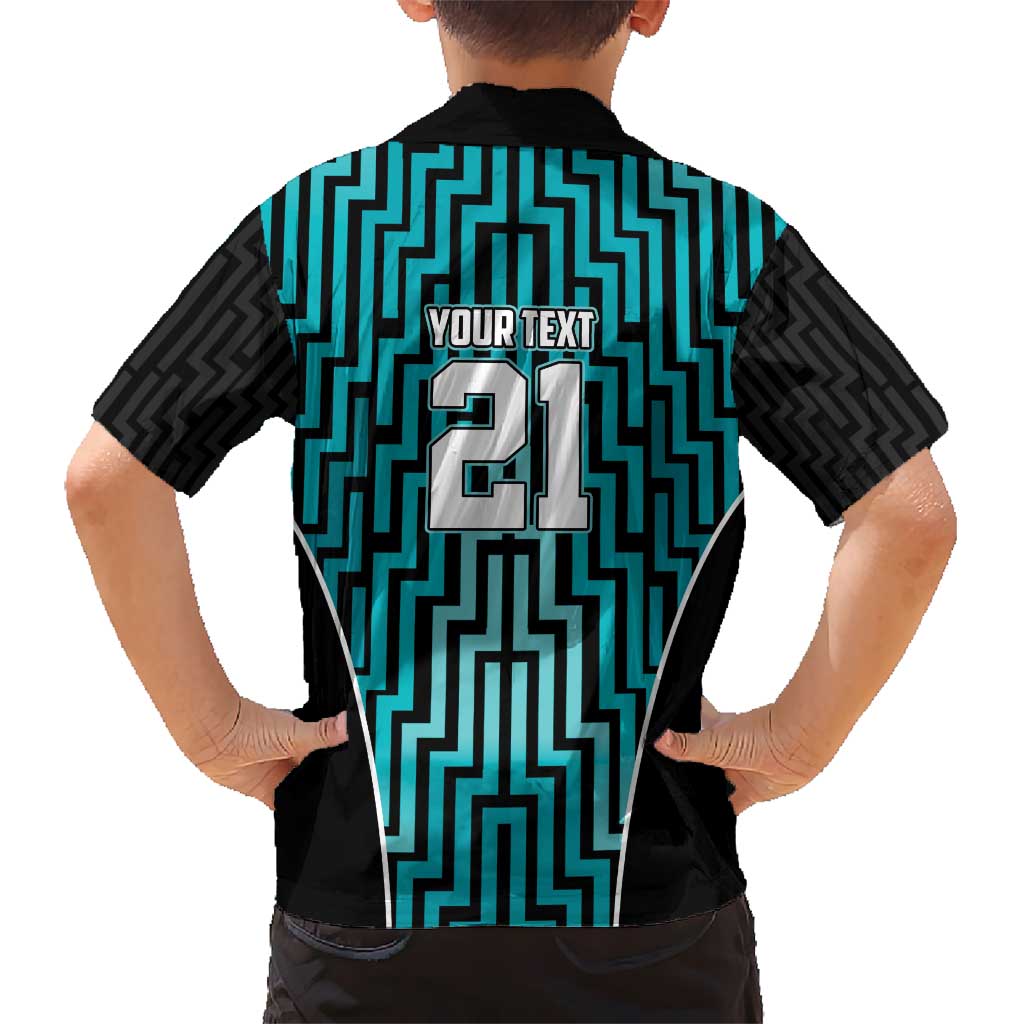 Custom Basketball New Zealand Hawaiian Shirt Teal Maori Ta Moko Indigenous LT9 - Polynesian Pride