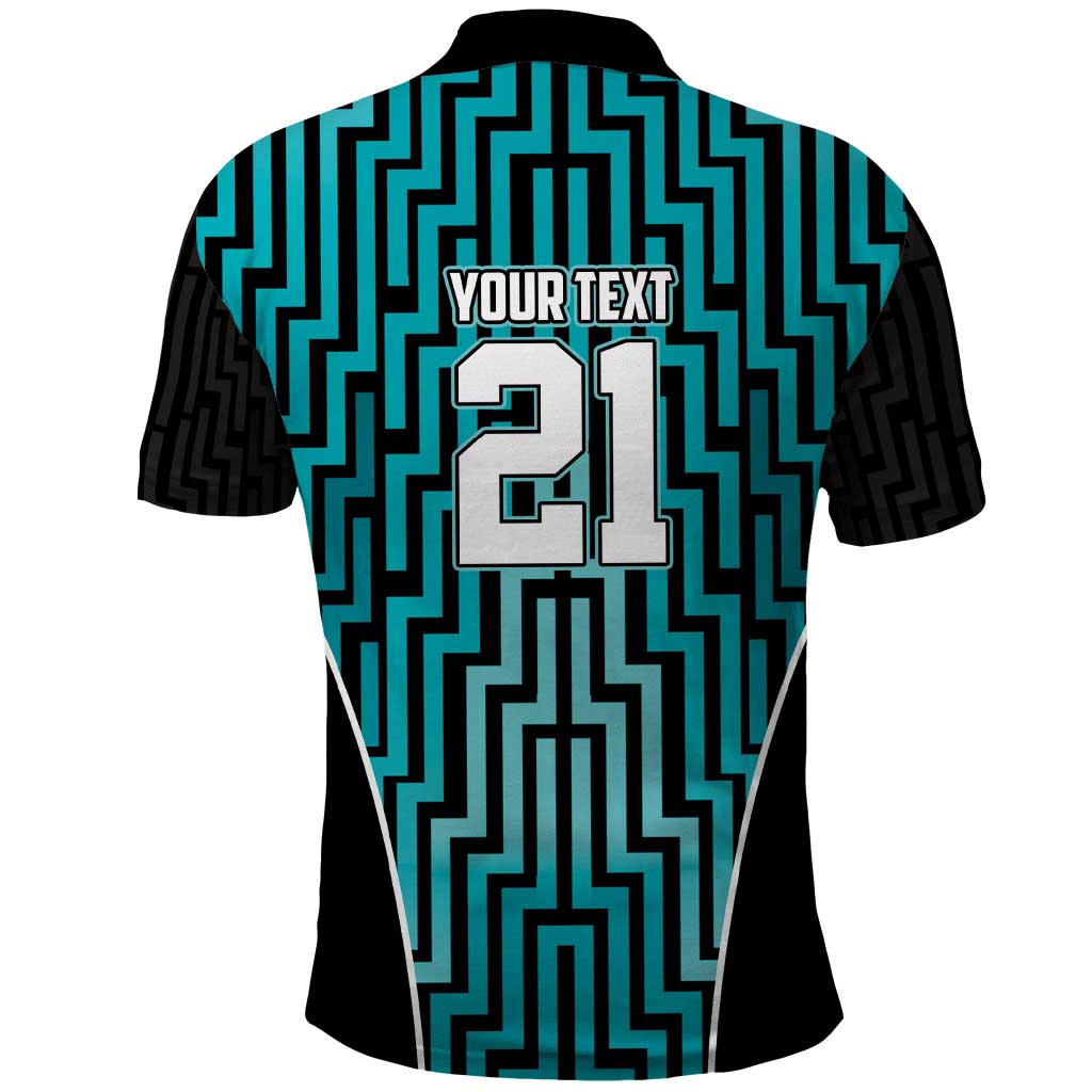 Custom Basketball New Zealand Polo Shirt Teal Maori Ta Moko Indigenous LT9 - Polynesian Pride