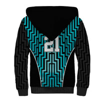 Custom Basketball New Zealand Sherpa Hoodie Teal Maori Ta Moko Indigenous LT9 - Polynesian Pride