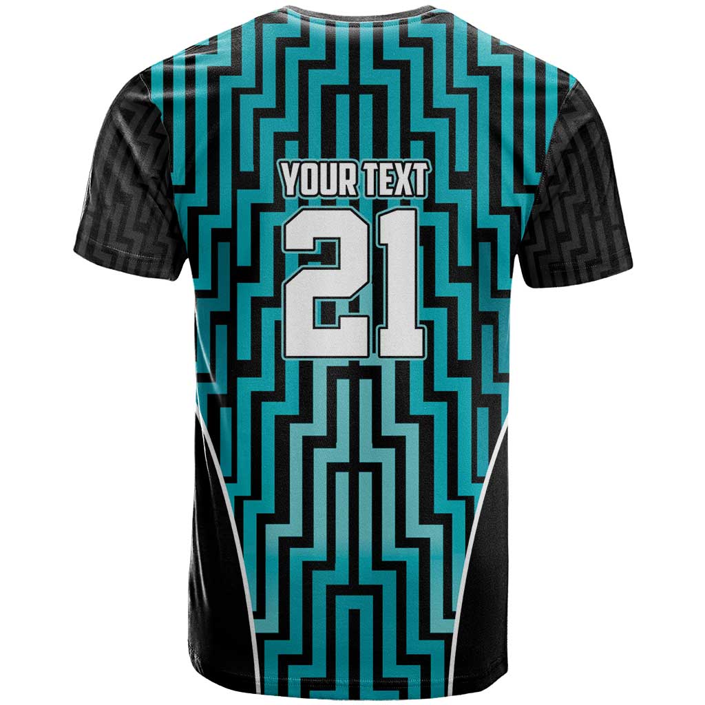 Custom Basketball New Zealand T Shirt Teal Maori Ta Moko Indigenous LT9 - Polynesian Pride
