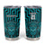 Custom Basketball New Zealand Tumbler Cup Teal Maori Ta Moko Indigenous - Polynesian Pride