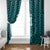 Custom Basketball New Zealand Window Curtain Teal Maori Ta Moko Indigenous - Polynesian Pride