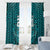 Custom Basketball New Zealand Window Curtain Teal Maori Ta Moko Indigenous - Polynesian Pride