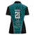 Custom Basketball New Zealand Women Polo Shirt Teal Maori Ta Moko Indigenous - Polynesian Pride