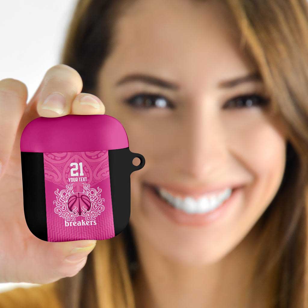 New Zealand Custom AirPods Case Fire Basketball Maori Tribal Pink LT9 Pink - Polynesian Pride