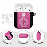 New Zealand Custom AirPods Case Fire Basketball Maori Tribal Pink LT9 - Polynesian Pride