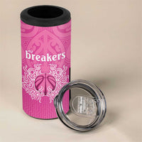 New Zealand Custom 4 in 1 Can Cooler Tumbler Fire Basketball Maori Tribal Pink LT9 - Polynesian Pride