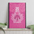 New Zealand Custom Canvas Wall Art Fire Basketball Maori Tribal Pink - Polynesian Pride