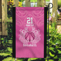 New Zealand Custom Garden Flag Fire Basketball Maori Tribal Pink LT9 Garden Flag Pink - Polynesian Pride