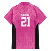 New Zealand Custom Hawaiian Shirt Fire Basketball Maori Tribal Pink LT9 - Polynesian Pride
