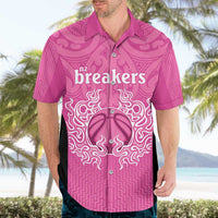 New Zealand Custom Hawaiian Shirt Fire Basketball Maori Tribal Pink LT9 - Polynesian Pride