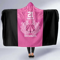 New Zealand Custom Hooded Blanket Fire Basketball Maori Tribal Pink LT9 One Size Pink - Polynesian Pride