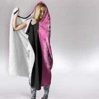 New Zealand Custom Hooded Blanket Fire Basketball Maori Tribal Pink LT9 - Polynesian Pride