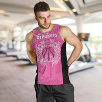 New Zealand Custom Men Tank Top Fire Basketball Maori Tribal Pink LT9 Pink - Polynesian Pride