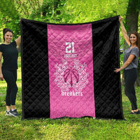 New Zealand Custom Quilt Fire Basketball Maori Tribal Pink - Polynesian Pride