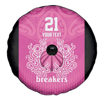 New Zealand Custom Spare Tire Cover Fire Basketball Maori Tribal Pink LT9 - Polynesian Pride