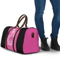 New Zealand Custom Travel Bag Fire Basketball Maori Tribal Pink LT9 - Polynesian Pride