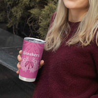 New Zealand Custom Tumbler Cup Fire Basketball Maori Tribal Pink LT9 - Polynesian Pride