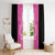 New Zealand Custom Window Curtain Fire Basketball Maori Tribal Pink - Polynesian Pride