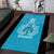 New Zealand Custom Area Rug Fire Basketball Maori Tribal Sky Blue - Polynesian Pride