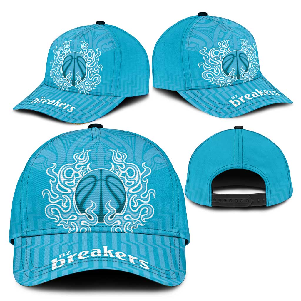 New Zealand Classic Cap Fire Basketball Maori Tribal Sky Blue - Polynesian Pride