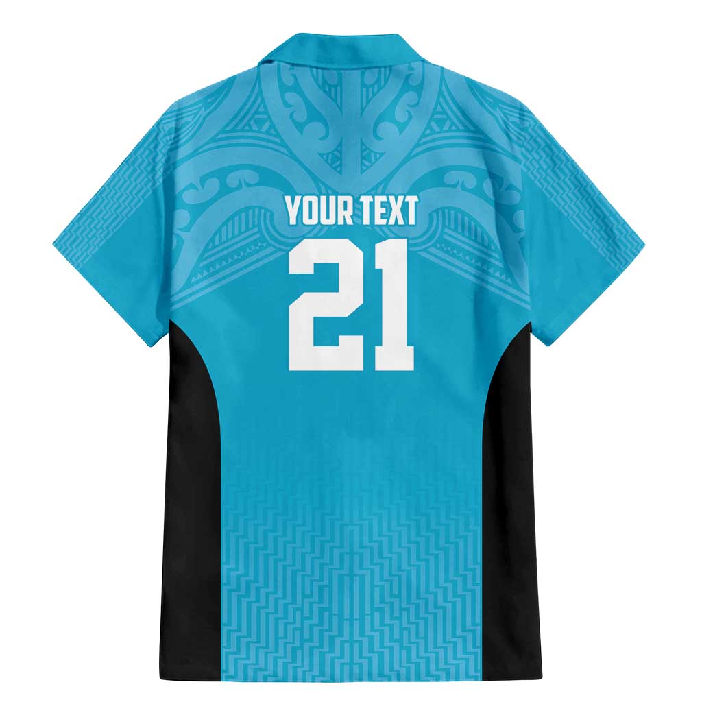 New Zealand Custom Family Matching Mermaid Dress and Hawaiian Shirt Fire Basketball Maori Tribal Sky Blue LT9 - Polynesian Pride