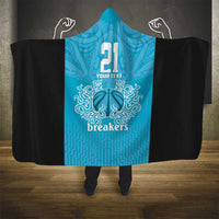 New Zealand Custom Hooded Blanket Fire Basketball Maori Tribal Sky Blue LT9 - Polynesian Pride