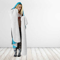 New Zealand Custom Hooded Blanket Fire Basketball Maori Tribal Sky Blue LT9 - Polynesian Pride