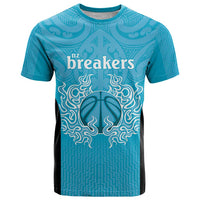 New Zealand Custom T Shirt Fire Basketball Maori Tribal Sky Blue LT9 Blue - Polynesian Pride