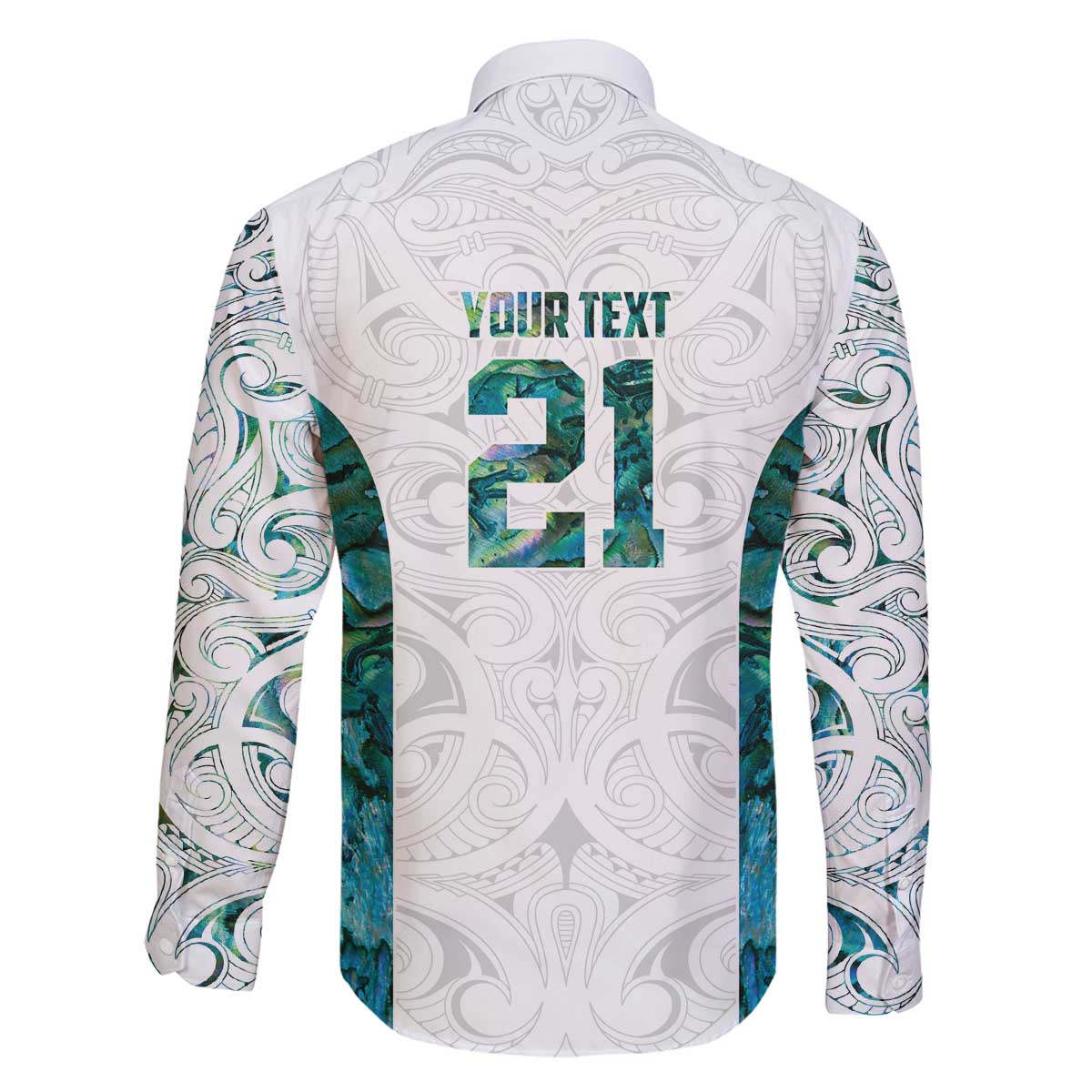 Custom New Zealand Aotearoa Family Matching Off The Shoulder Long Sleeve Dress and Hawaiian Shirt Green Maori Paua Shell Indigenous LT9 - Polynesian Pride