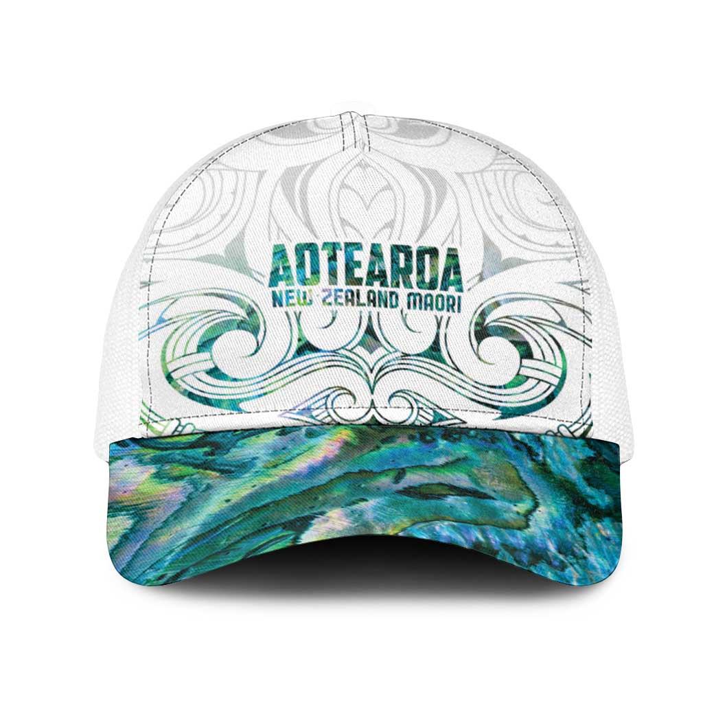 New Zealand Aotearoa Mesh Trucker Cap Green Maori Papua Shell Indigenous - Polynesian Pride