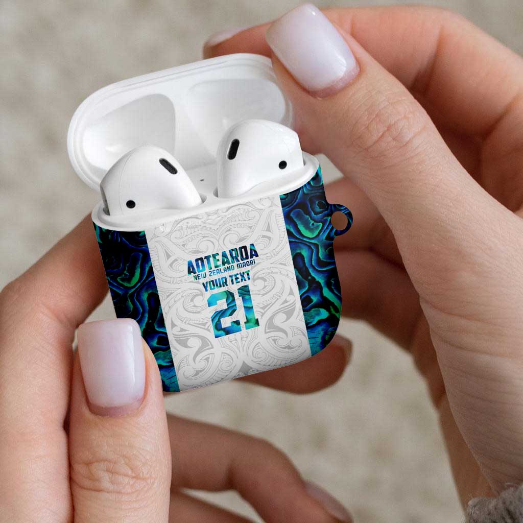 Custom New Zealand Aotearoa AirPods Case Maori Paua Shell Indigenous - Polynesian Pride
